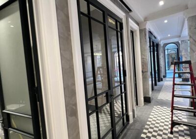 Steel door installation