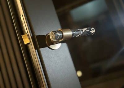 Steel door handle